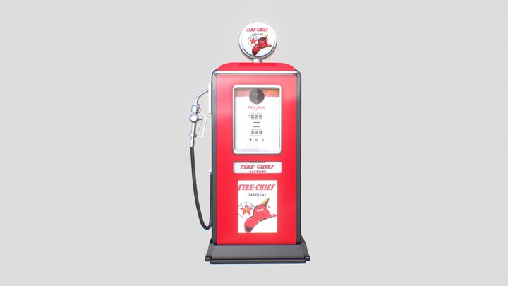 Retro Gasoline Pump 3D Model