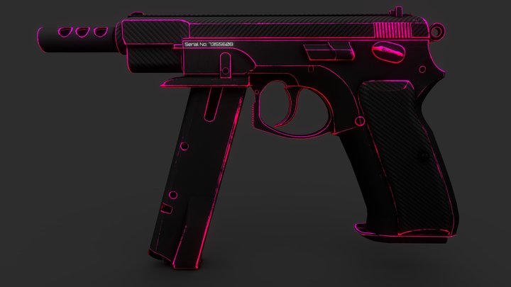 CZ-75 // Crimson Glow 3D Model