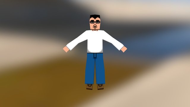 Lowpoly Toby 3D Model