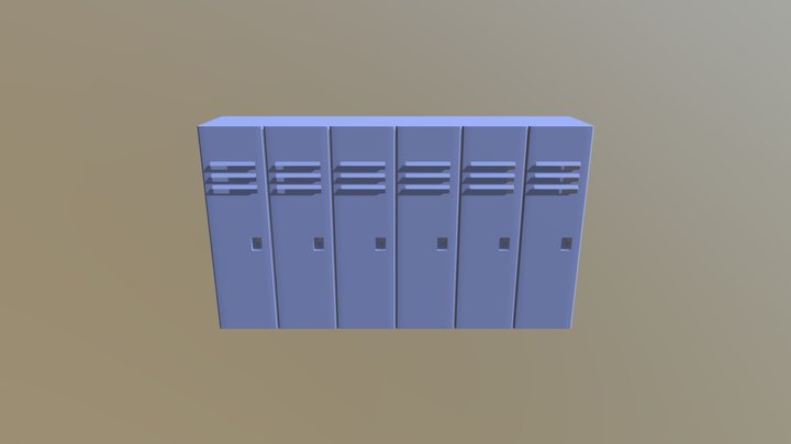 Blue Locker Set by Miah Shefer 3D Model