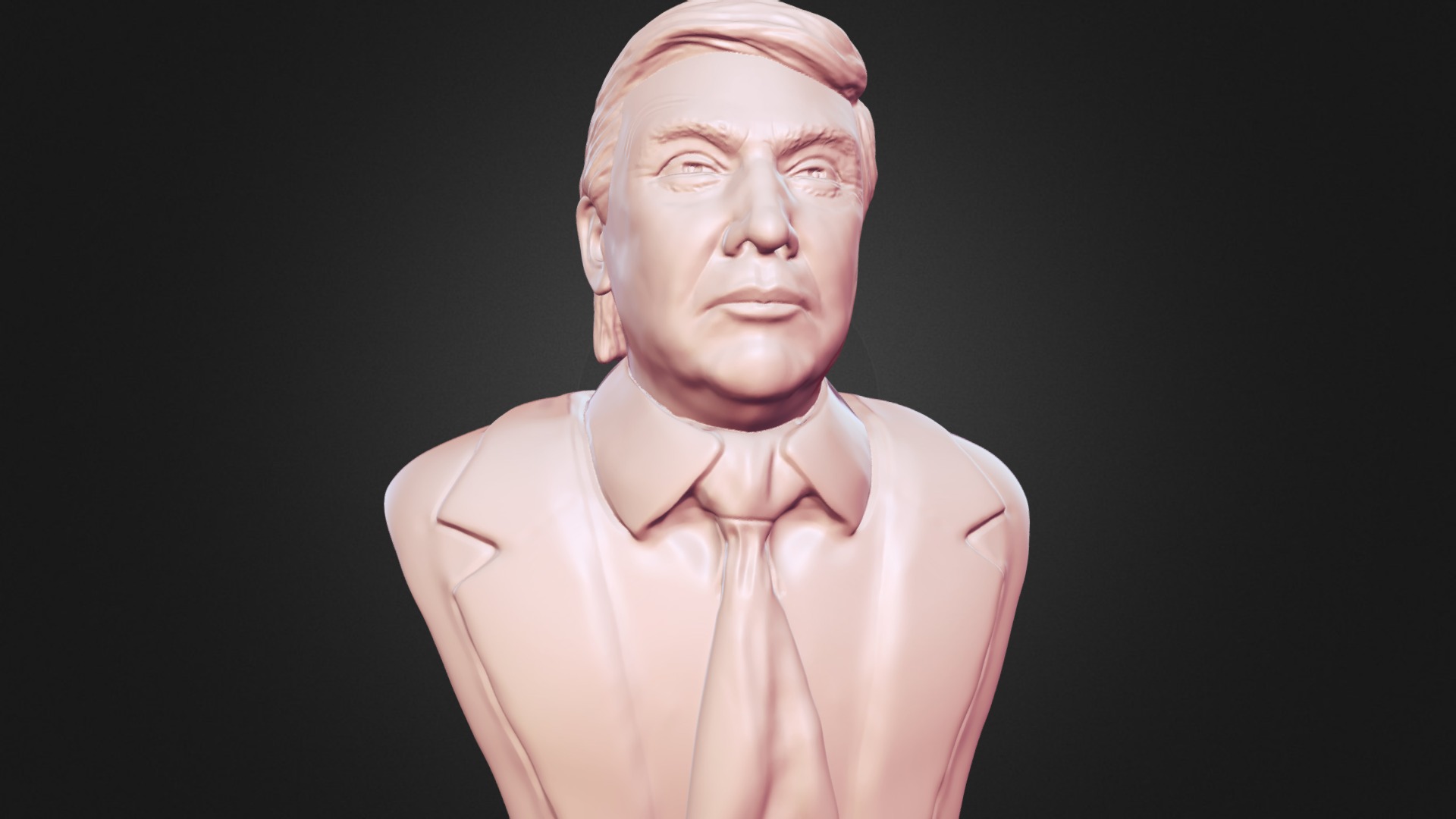 3D model Donald Trump - This is a 3D model of the Donald Trump. The 3D model is about a person with no shirt.