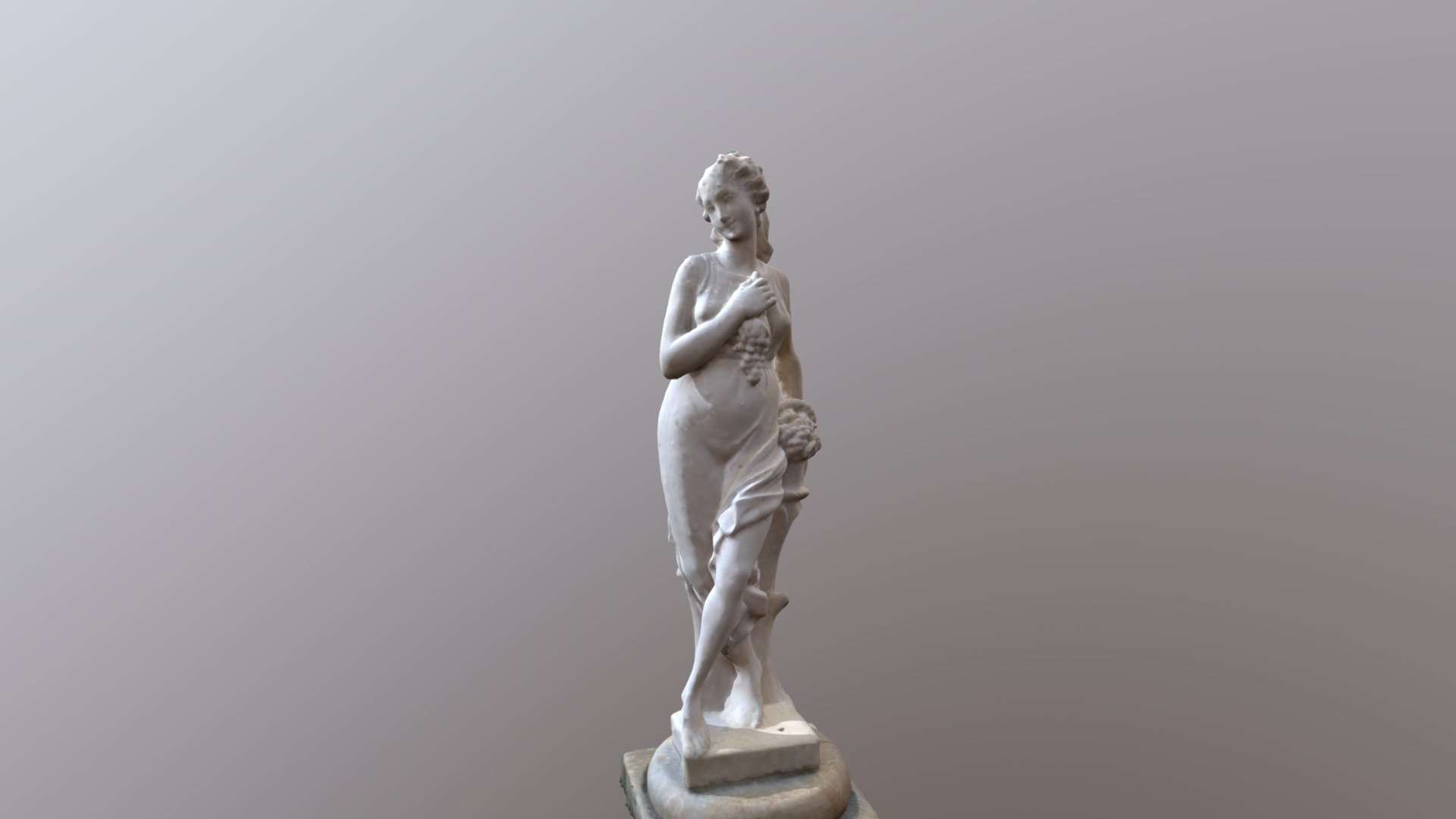 Woman Holding Grapes Statue - Download Free 3D model by cavec [36f7ebd ...