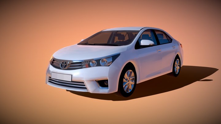 2014 Toyota Corolla E180 EU (with interior) 3D Model