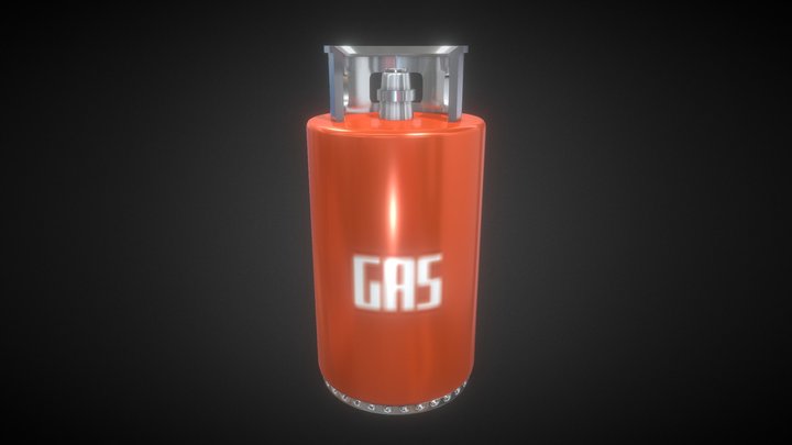 Gas Cylinder 3D Model