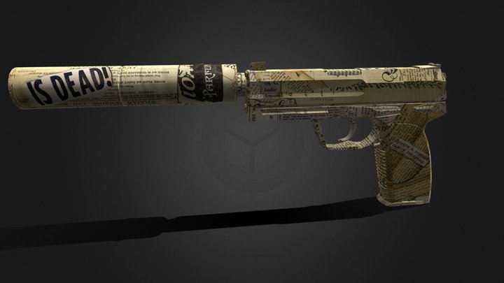 USP-S|Papier-mache 3D Model