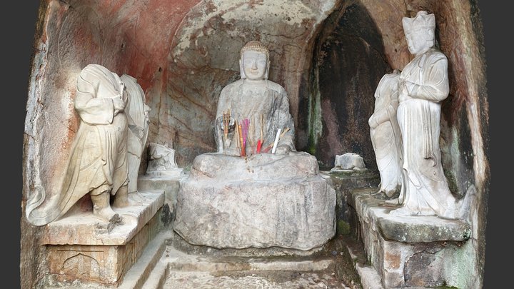 Statue in Cave 3D Model