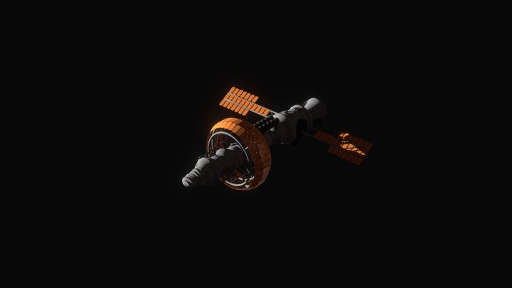 Simple Space Ship 3D Model