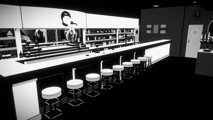 Bar Environment 3D Model