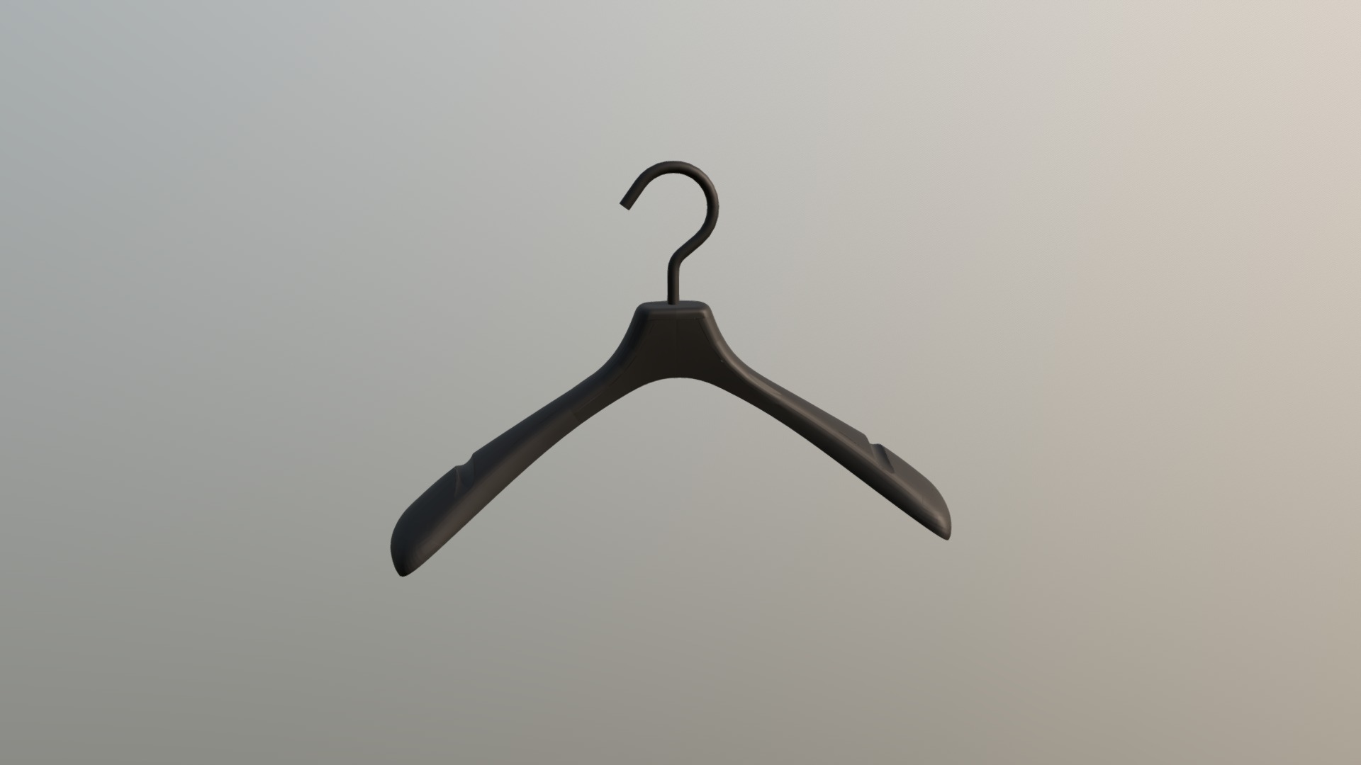 3D model Clothing Hanger - This is a 3D model of the Clothing Hanger. The 3D model is about a black and silver chair.