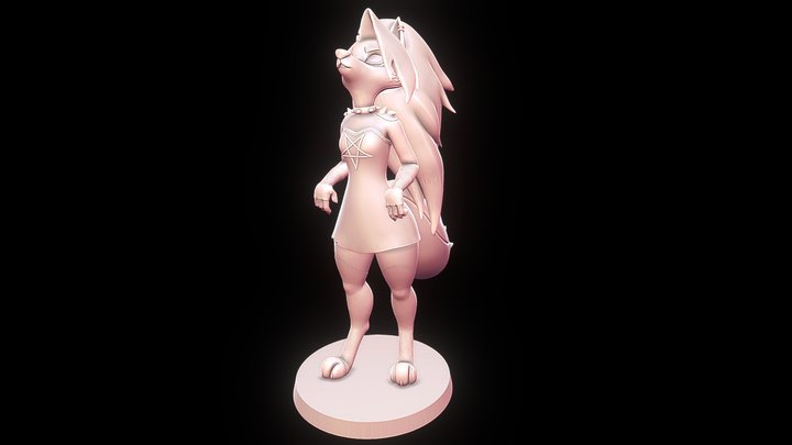 Loona with Dress - Helluva Boss 3D print 3D Model