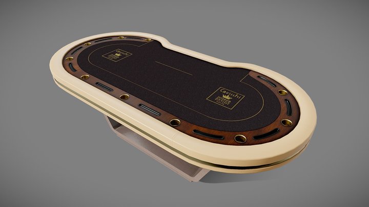 Exclusive Poker Table 3D Model