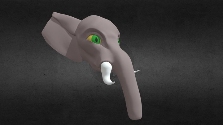 Elephant Head Speedsculpt 3D Model