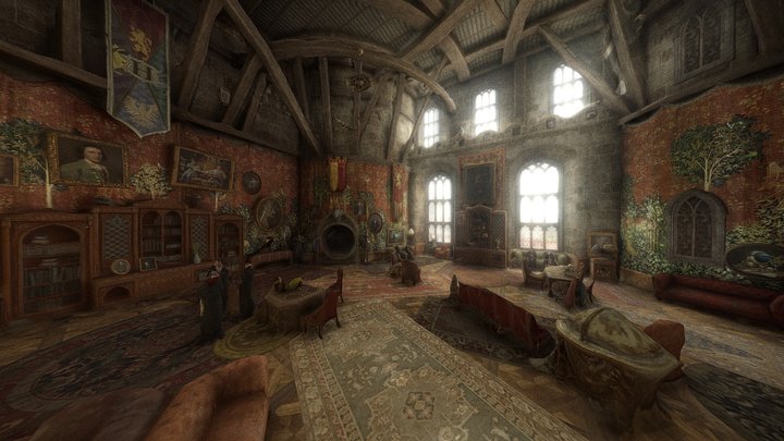 Hogwarts Legacy  - Gryffindor Common Room 3D Model