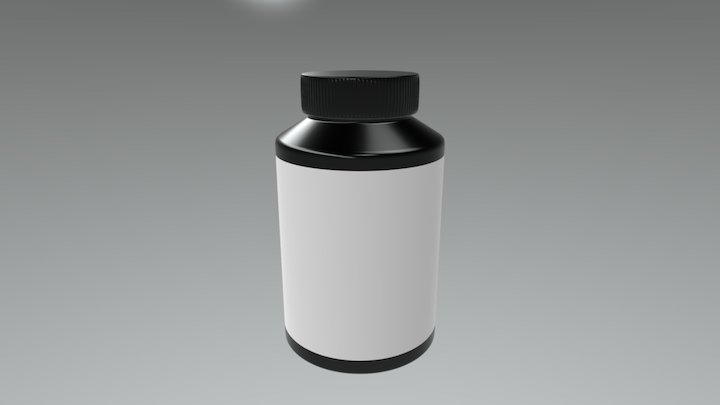 Supplement Bottle 3D Model