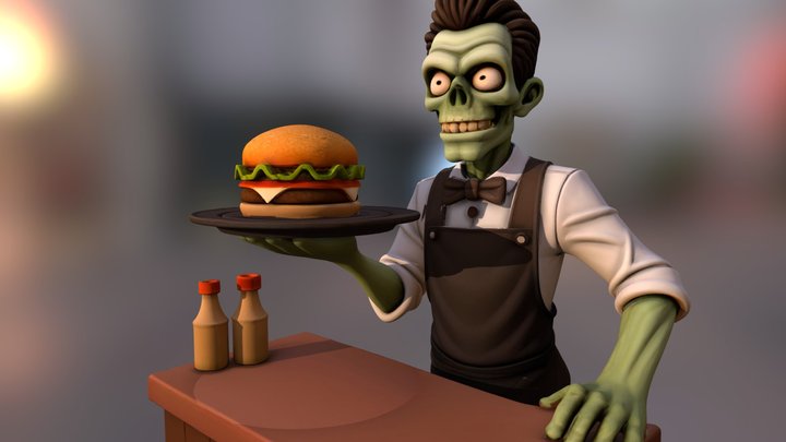 Zombie Burger – 3D Model – Modèle 3D gratuit STL