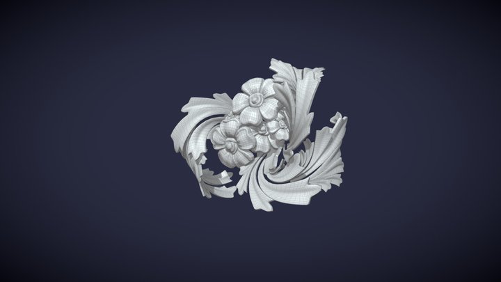 Bouquet d'Acanthe en spirale 3D Model
