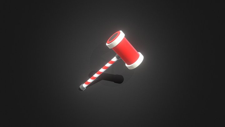 LOW POLY Christmas Hammer 3D Model