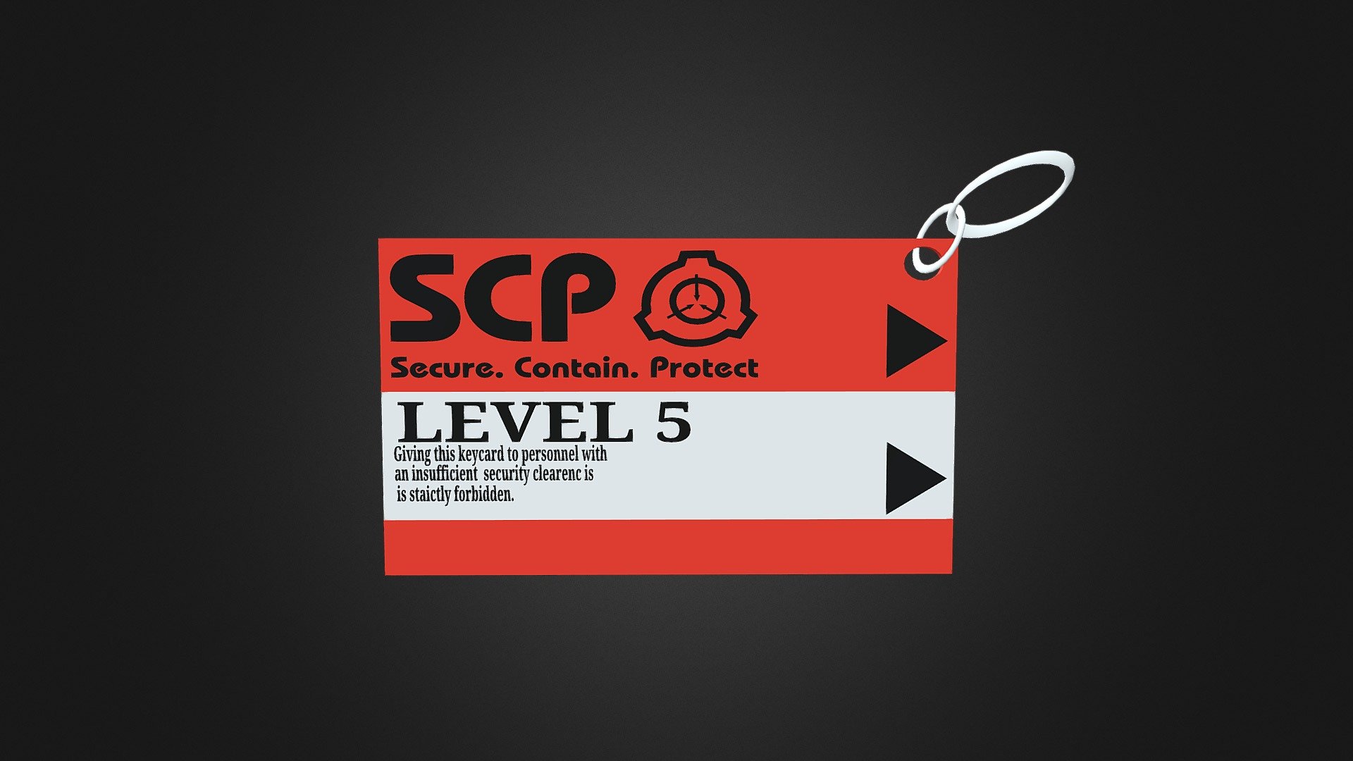 1pc Number 5 Level 5 Scp Foundation Identity Key Card For Role