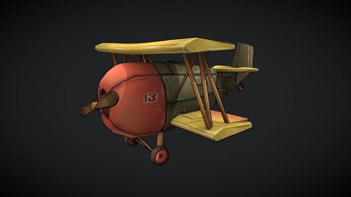 Bartel BM4 - Stylized Plane Design 3D Model