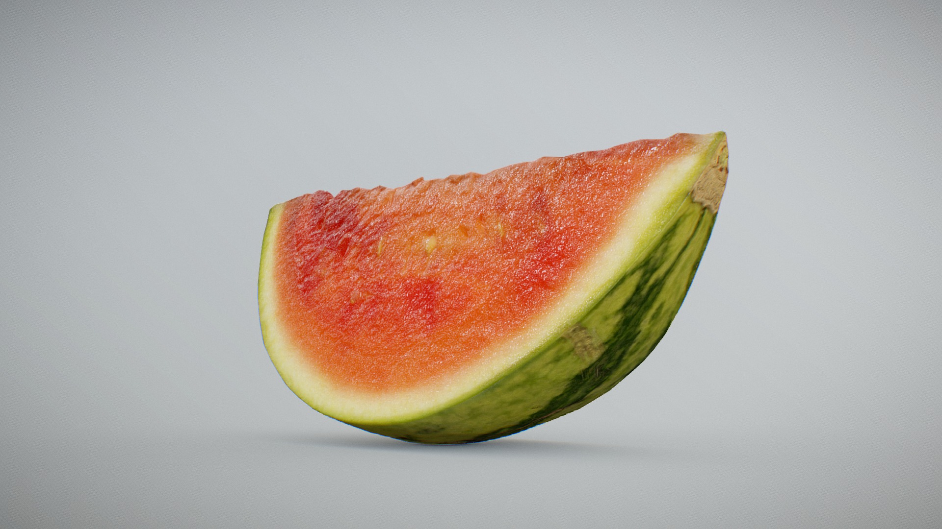 3D model Mini Watermelon Slice - This is a 3D model of the Mini Watermelon Slice. The 3D model is about a watermelon with a slice cut out.