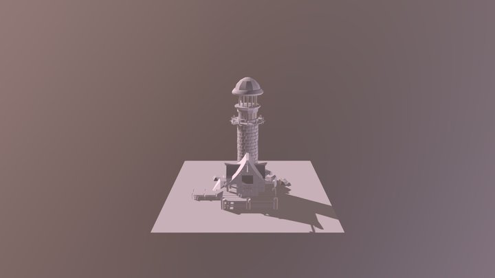 Low Poly Asset Turm Stefan Dukic 3D Model