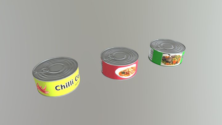 Survival Supplies Cans 3D Model