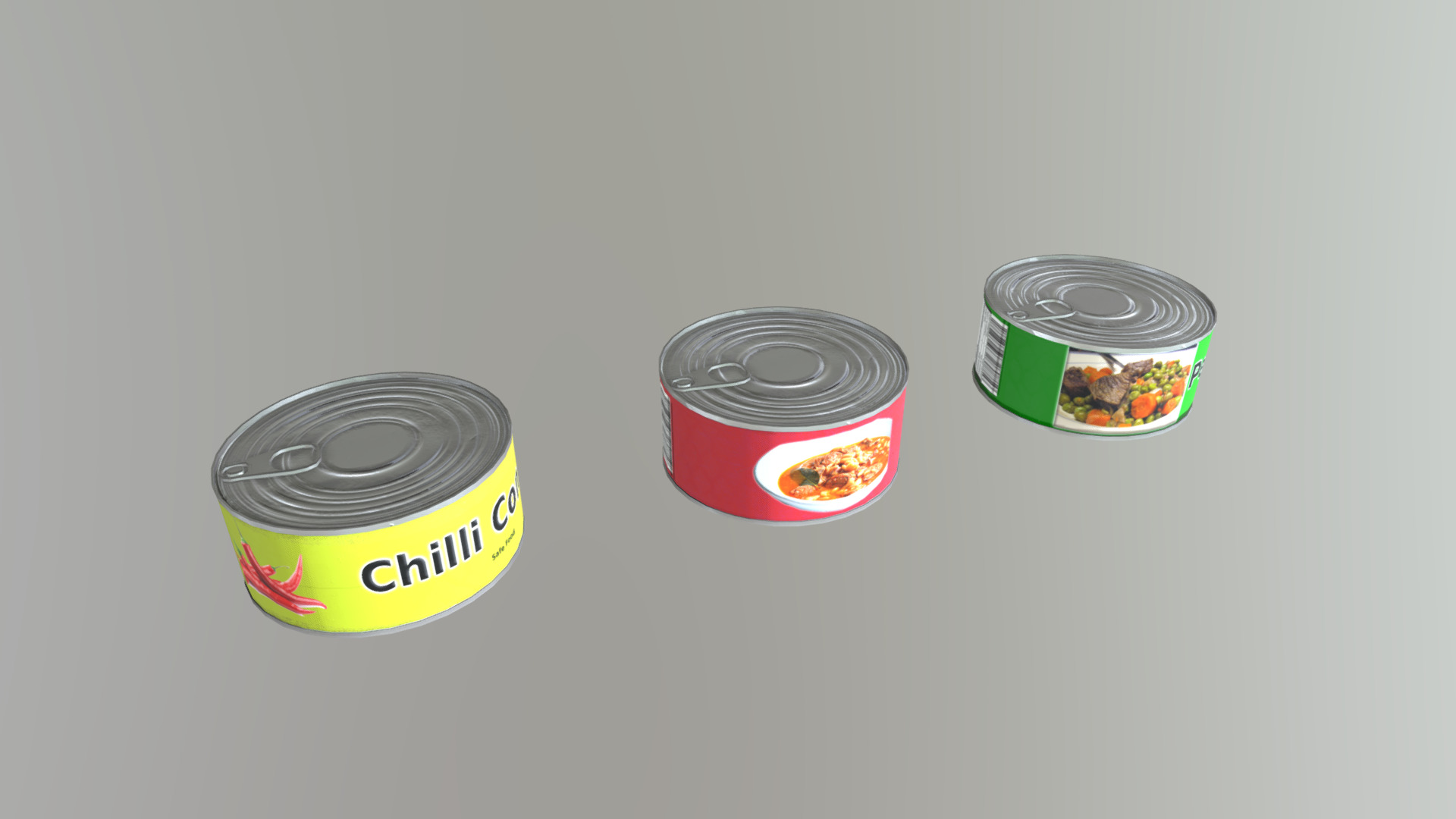 3D model Survival Supplies Cans - This is a 3D model of the Survival Supplies Cans. The 3D model is about a group of cans.