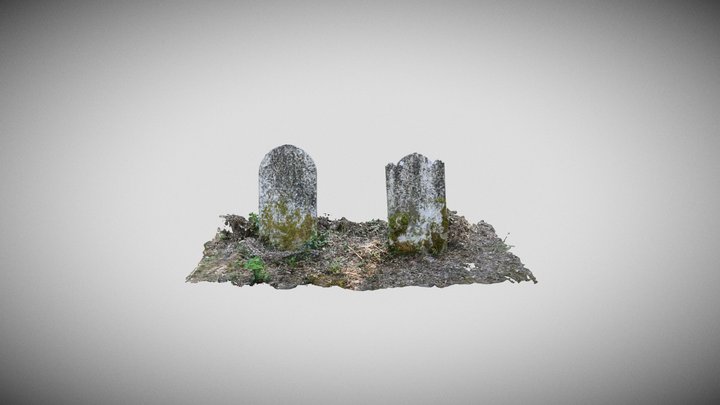 Twin Headstones 3D Model