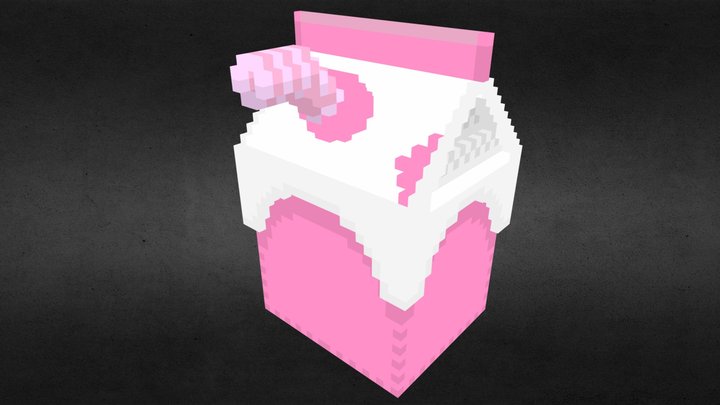 Trash - Milk Carton 3D Model