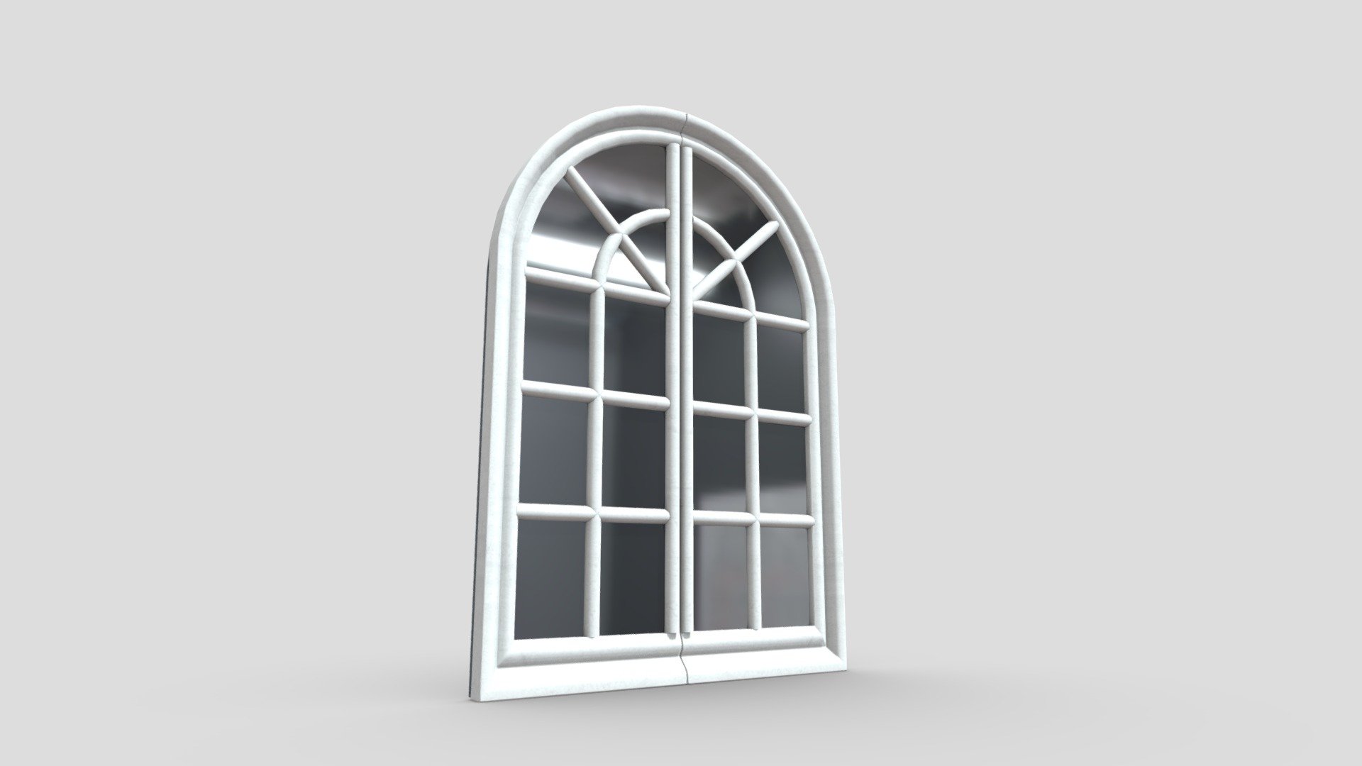 Antique interior arched window wall mirror - Buy Royalty Free 3D model ...