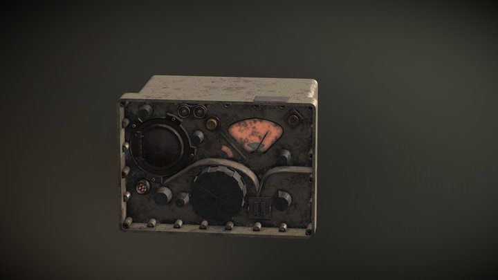 WW2 Style Radio (Damaged / Dirty / Rusty ) 3D Model