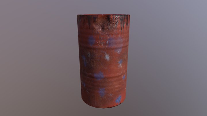 Oil Drum 3D Model