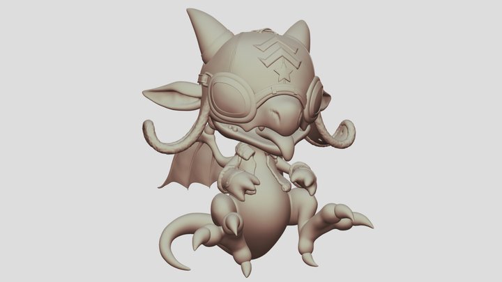 Dragon concept by Nitro . (lowpoly) 3D Model