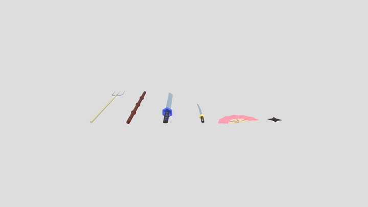 Dynasty - Weapons - Low Poly 3D Model
