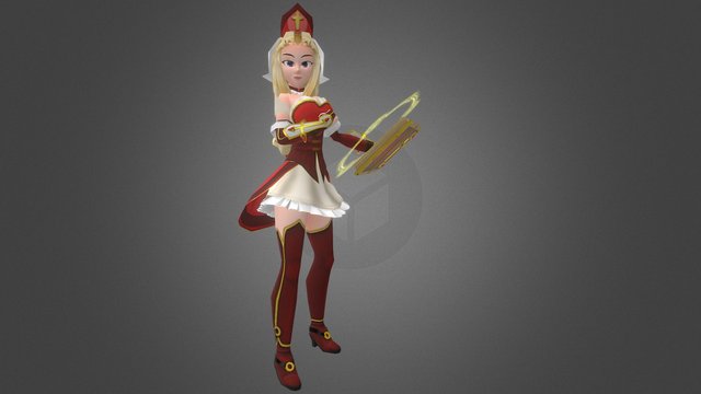 Priestess Animation 2 3D Model