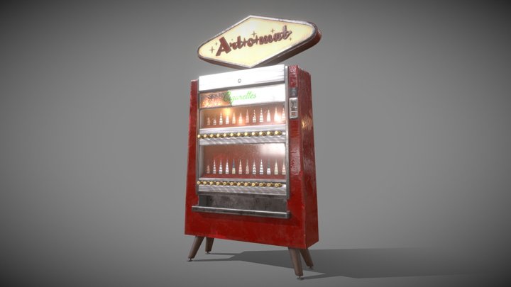 Vintage Cigarette Machine 3D Model