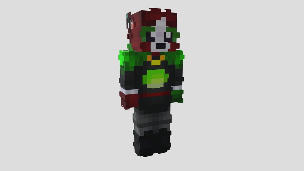 LettuceK 3D Model – Minecraft Style Character