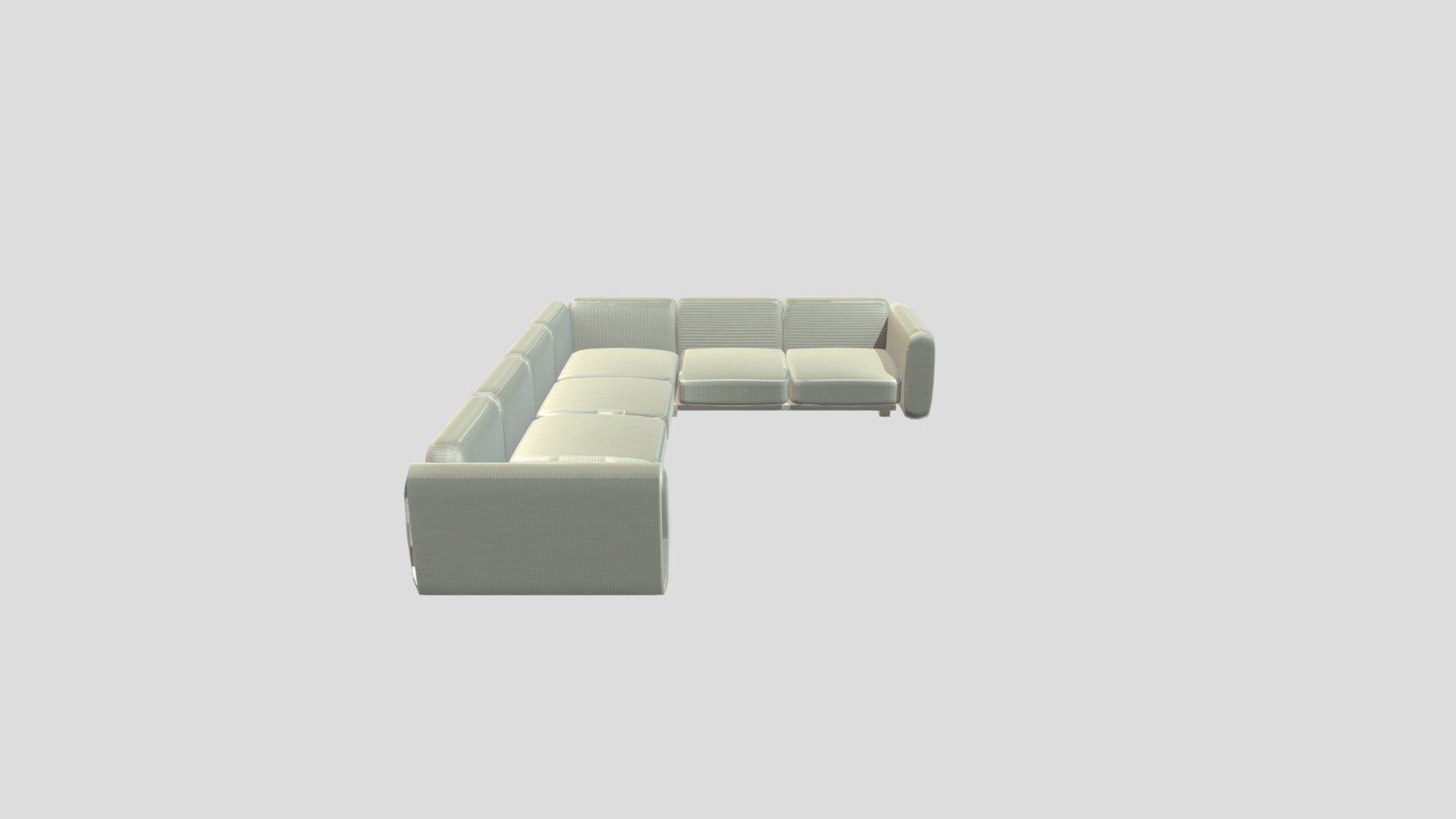 Low poly sectional couch sofa