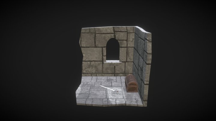Castle Scene 3D Model