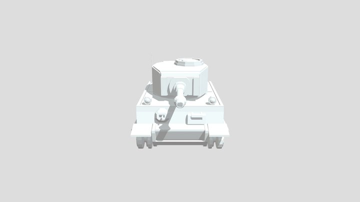 Tiger 1 low poly 3D Model