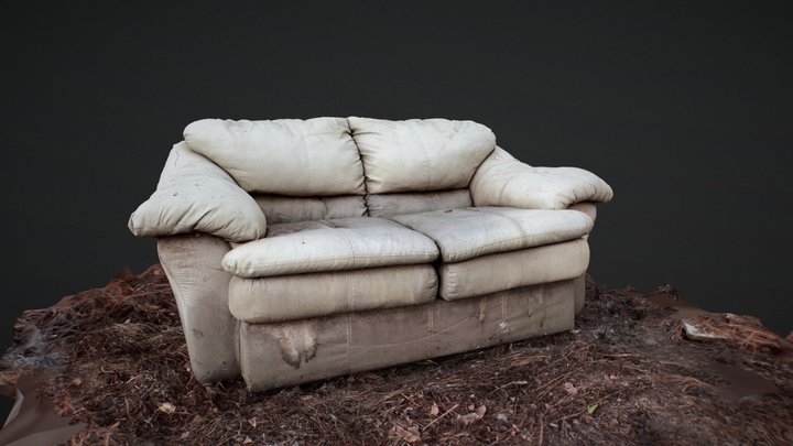 Old Couch - Photogrammetry Scan 3D Model