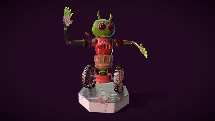 Alan, The MechaFingerstyle Alien 3D Model