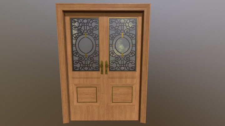 Ornate entrance doors Formal Dining Room Titanic 3D Model