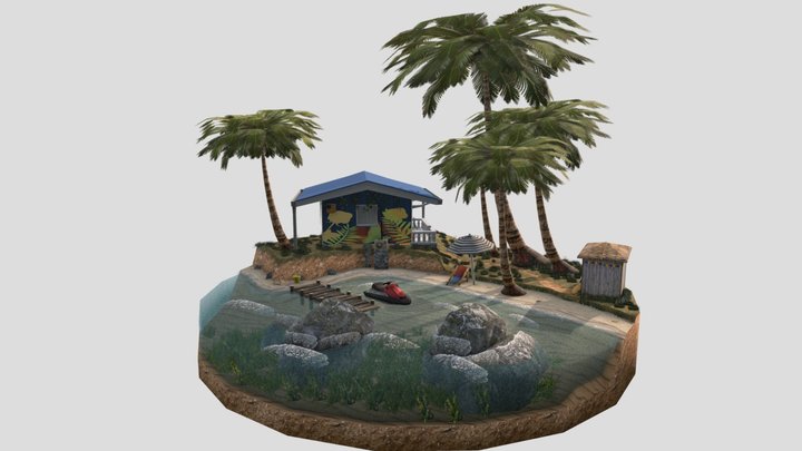 DAE Diorama - By The Ocean 3D Model