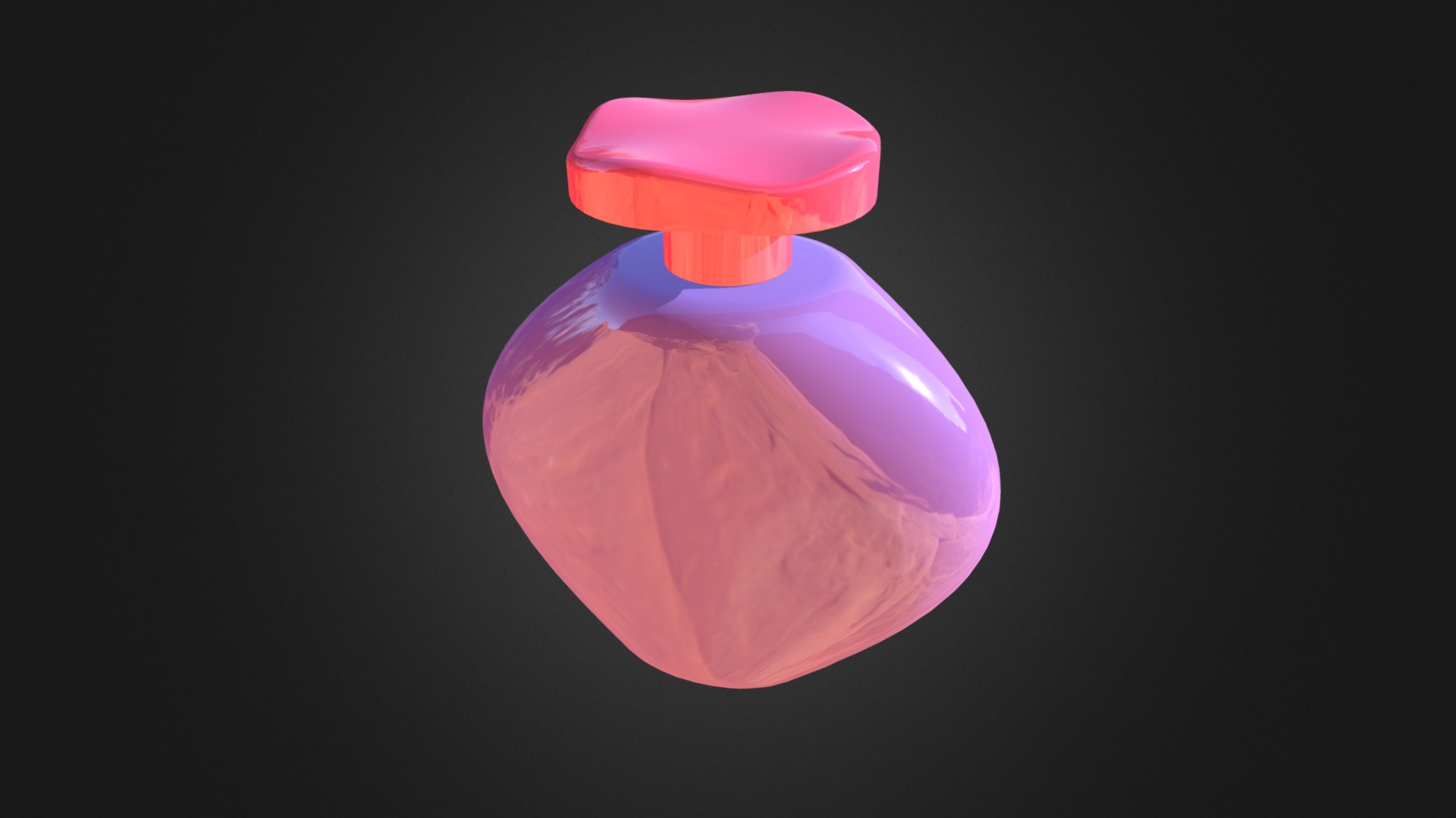 3D model Fragrance - This is a 3D model of the Fragrance. The 3D model is about a pink jellyfish in the dark.