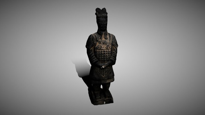Statue De Terre Cuite Premier Empereur De Chine 3D Model
