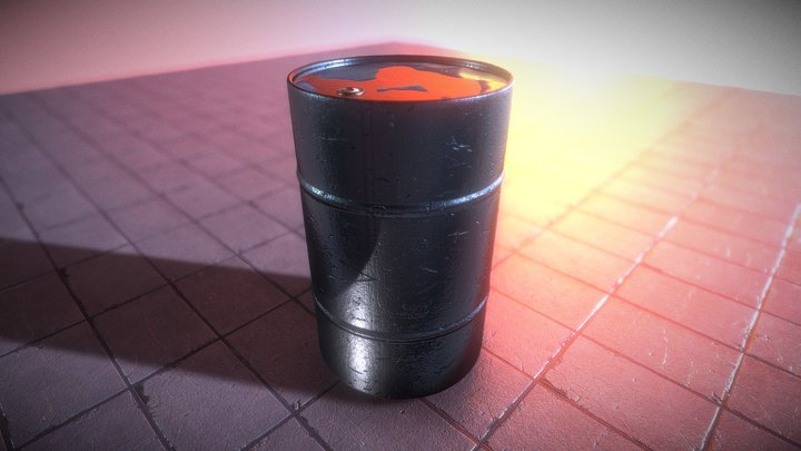 Crude Oil Container 3D Model