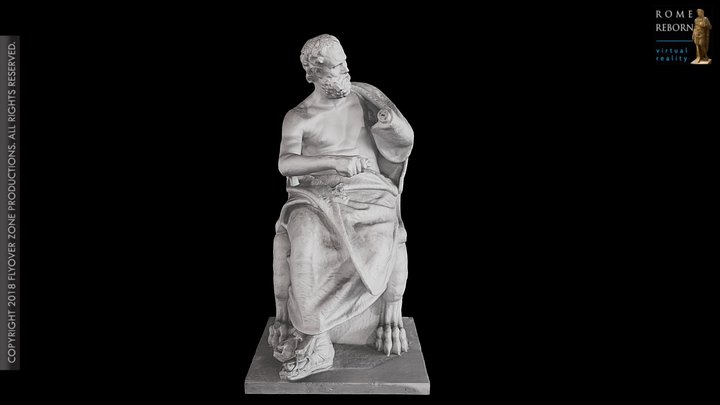 3D rendering of Poet (Alcaeus, Philitas)