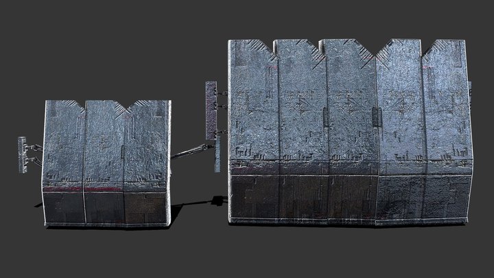 Combine Gates — Half Life 2 (Enhanced) 3D Model