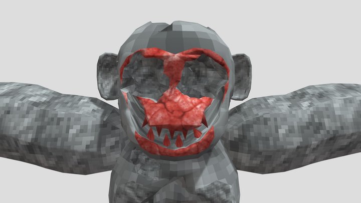 Scary baboon fred 3D Model